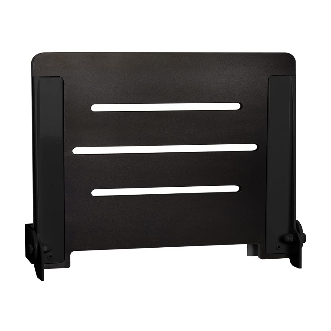 Seachrome 18 inch Silhouette Slimline Folding Wall Mount Shower Bench Seat, Matte Black Seat with Matte Black Frame