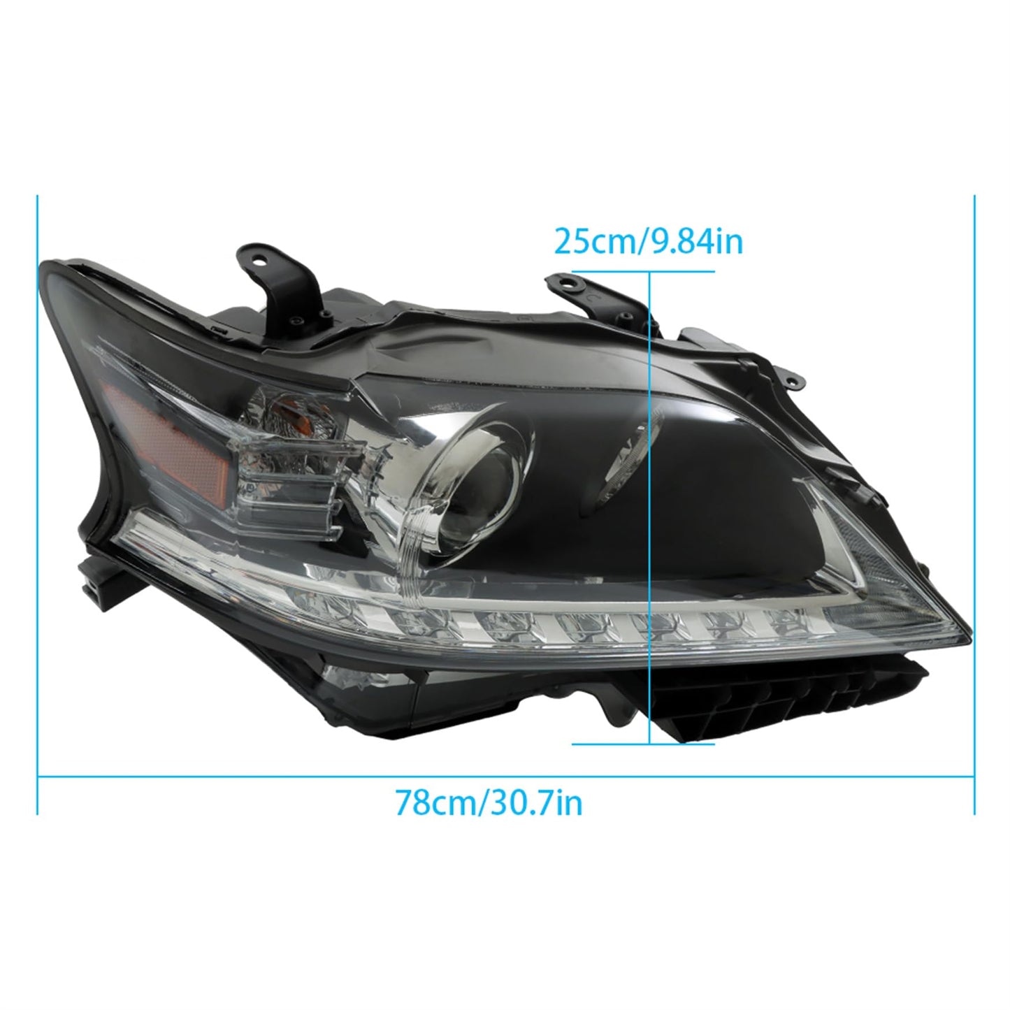 WFLNHB Headlights Assembly Replacement for 2013-2015 Lexus RX350 RX450h Headlights with DRL Set Driver & Passenger Side