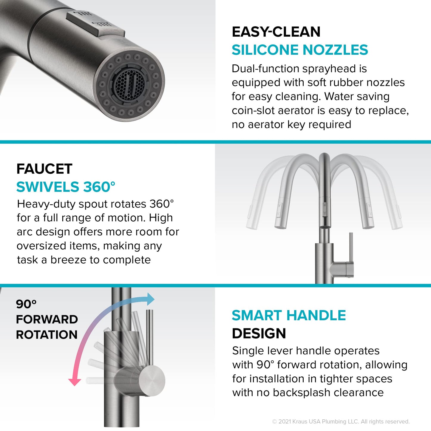 KRAUS Olettoâ„¢ Single Handle Pull Down Kitchen Faucet in Brushed Brass Finish