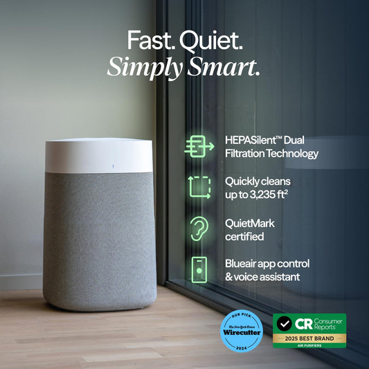BLUEAIR Blue Pure 211i Max Smart Air Purifier for Large Rooms up to 3,235 Sq Ft, HEPASilent Air Cleaner for Pets, Allergies, Smoke & Dust, WiFi Air Purifier with Auto Mode, Quiet Air Purifier for Home