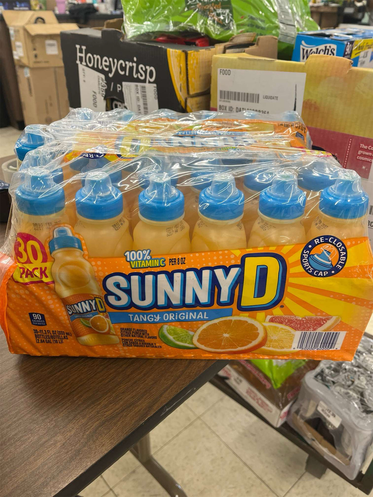 SunnyD Tangy Original Orange Flavored Citrus Punch 100% Vitamin C Fortified Drink in Sport Cap Bottle - 30 Pack (11.3 oz)