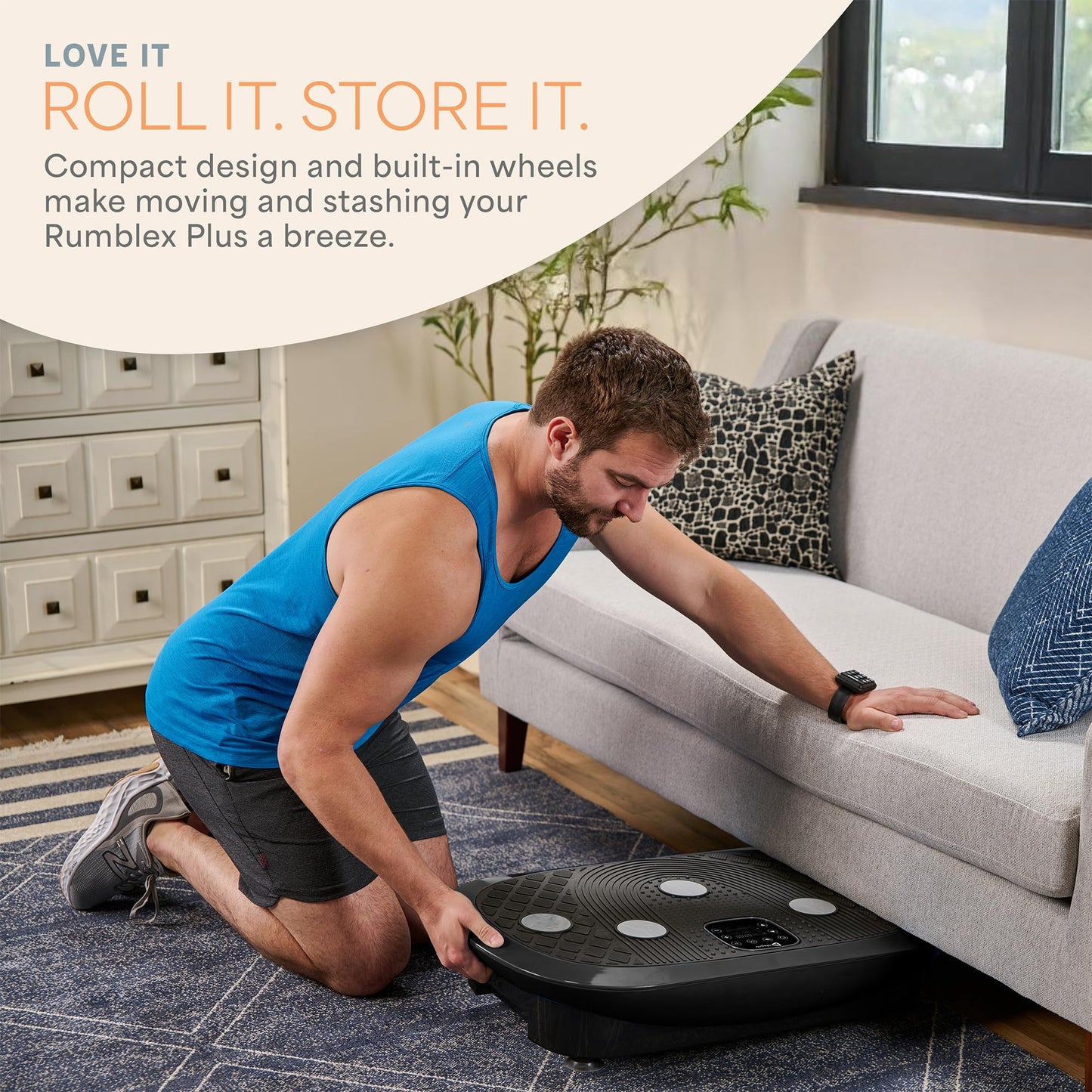 LifePro Rumblex Plus 4D Vibration Plate Exercise Machine-Triple Motor Oscillation, Linear, Pulsation + 3D/4D Motion Vibration Platform,Whole Body Vibration Machine for Weight Loss&Shaping(Black)