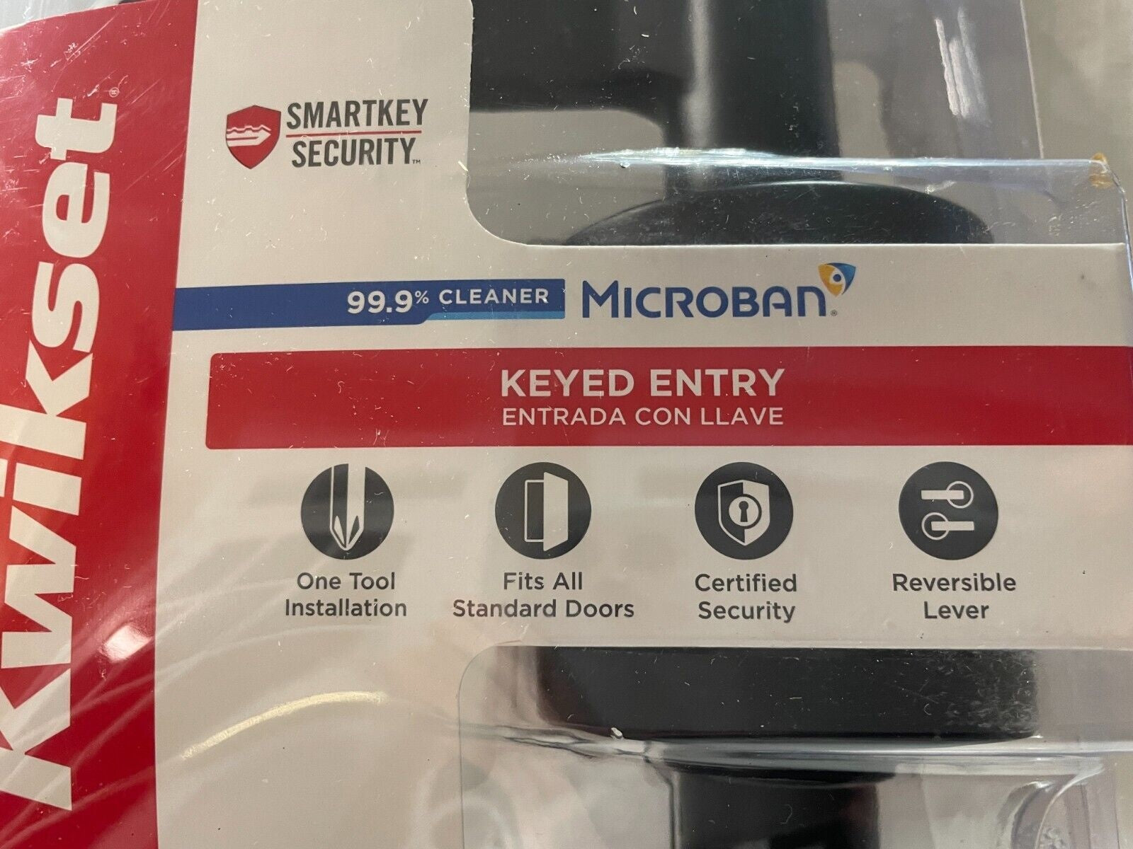 Kwikset 405HBL RDT 514 SMT CP K6 Matte Black Microban Keyed Entry