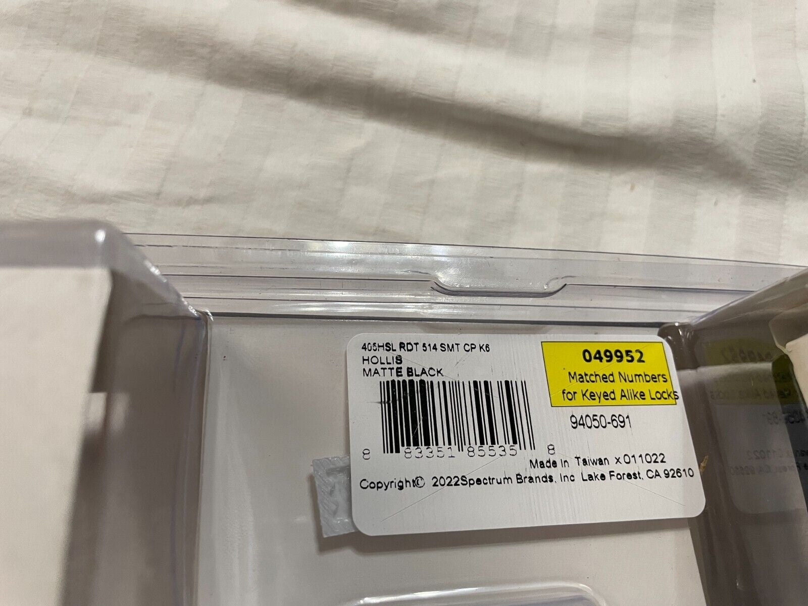 Kwikset 405HBL RDT 514 SMT CP K6 Matte Black Microban Keyed Entry