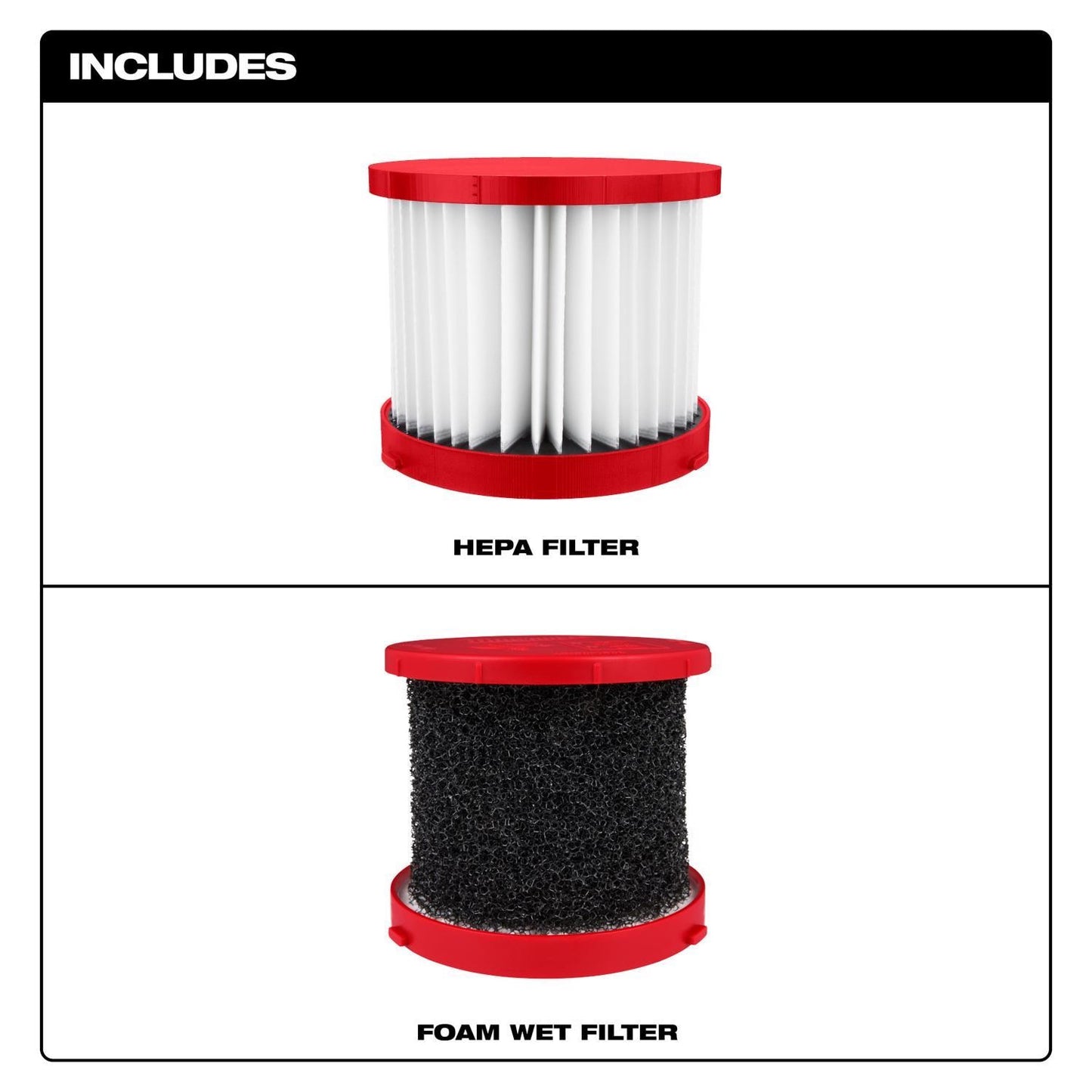 M18/M12 HEPA Wet/Dry Vacuum Filter (2-Pack)