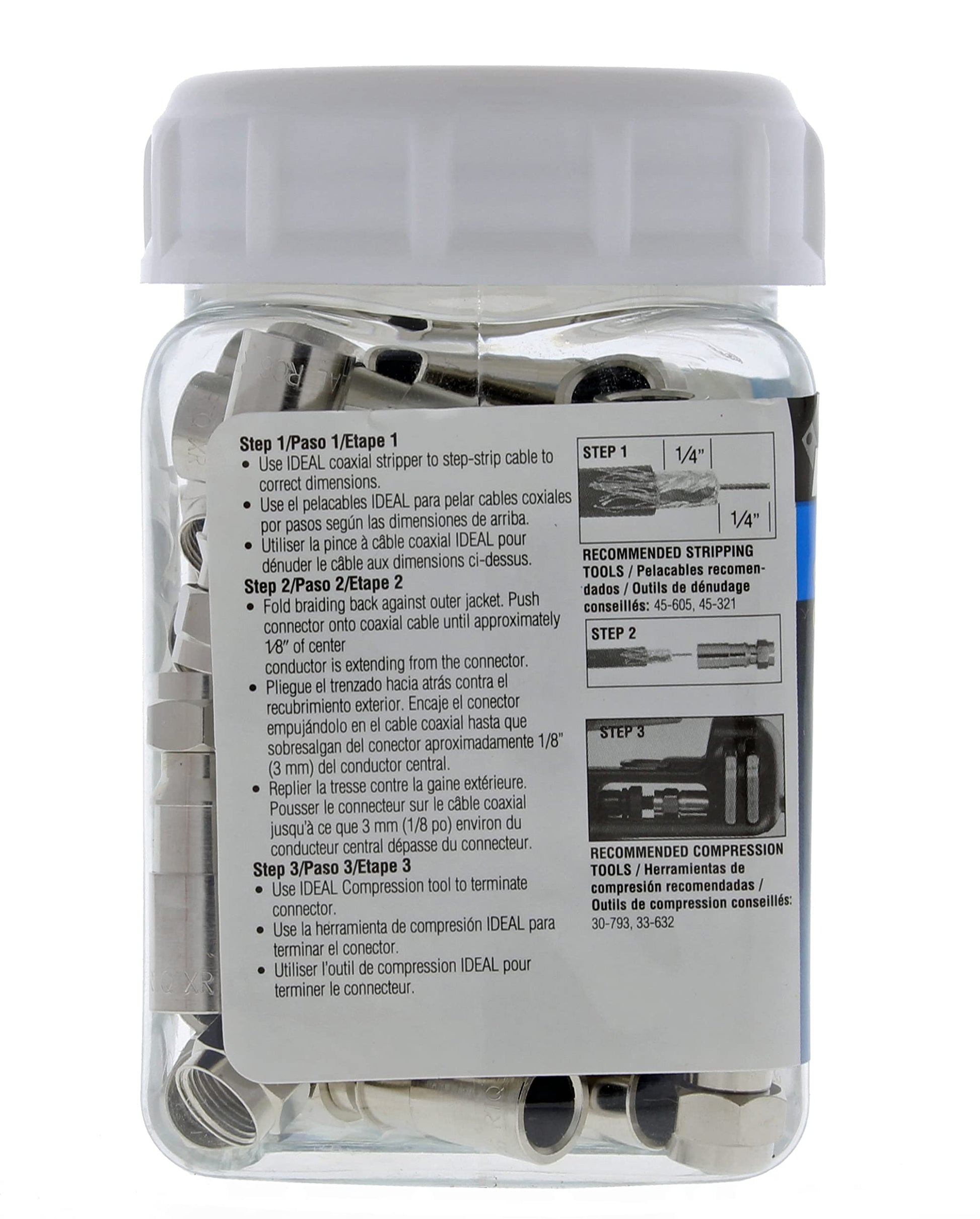 IDEAL Electrical RTQ RG-6 RTQ 92-650 Compression Connector (Pack of 50)