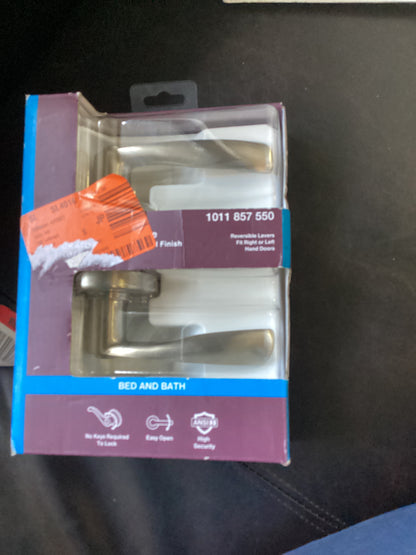 Primrose Satin Nickel Privacy Bed/Bath Door Lever