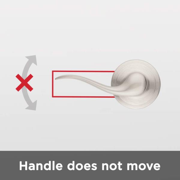 Kwikset Tustin Dummy Door Handle, Single Sided Lever for Closets, French Double Doors, and Pantry, Satin Nickel Non-Turning Left Handed Interior Push/Pull Lever,