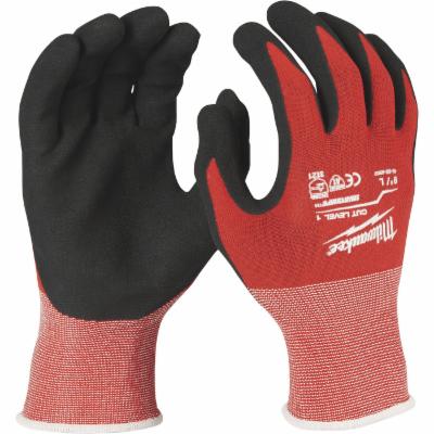 Cut-Resistant Coated Gloves, Cut Level A1 ,Dipped ,Nitrile ,Sandy ,L 12 PK