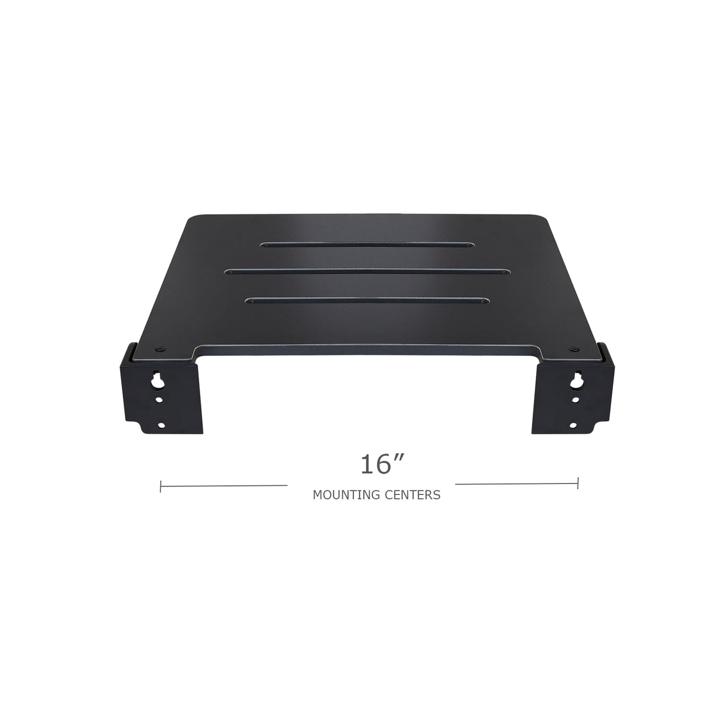 Seachrome 18 inch Silhouette Slimline Folding Wall Mount Shower Bench Seat, Matte Black Seat with Matte Black Frame