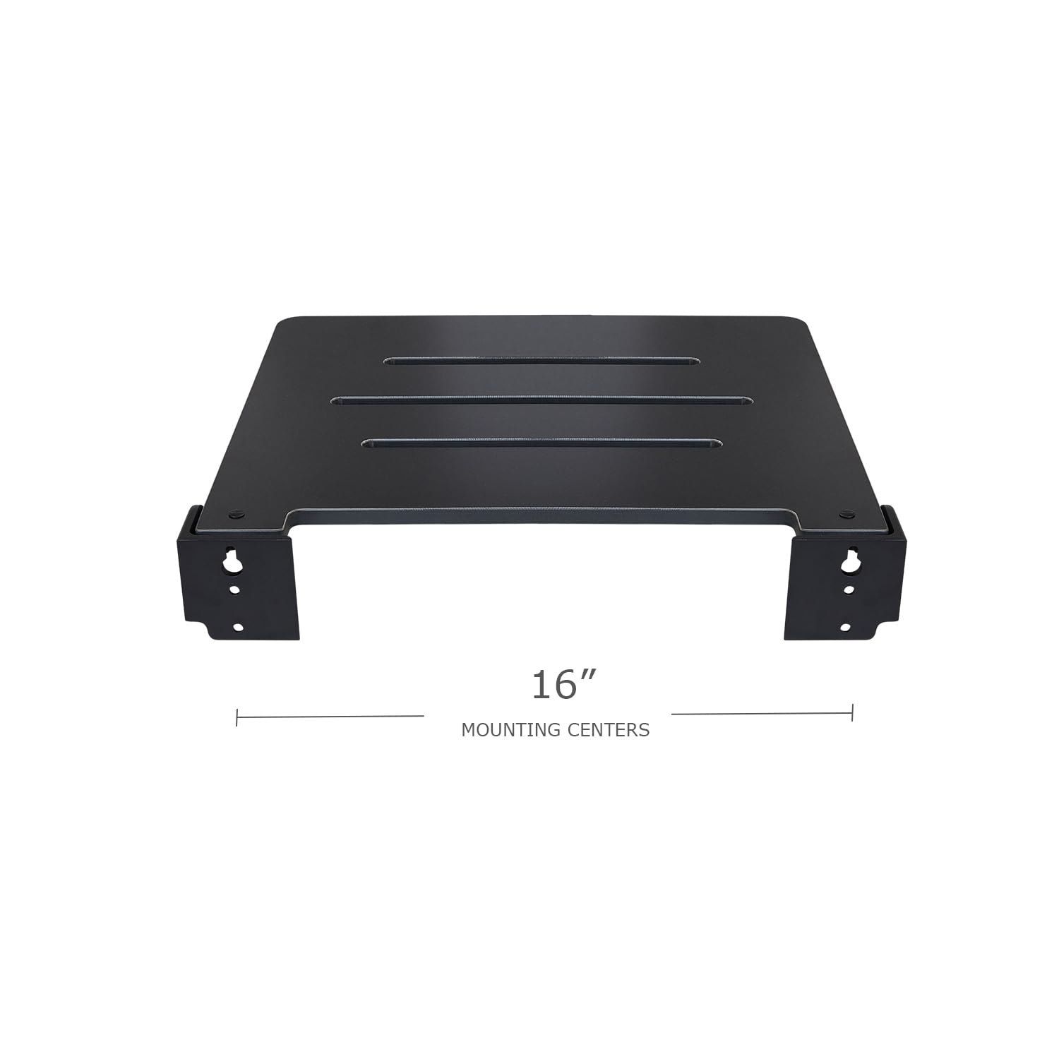 Seachrome 18 inch Silhouette Slimline Folding Wall Mount Shower Bench Seat, Matte Black Seat with Matte Black Frame