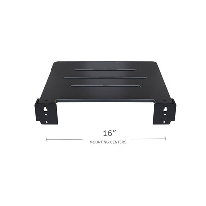 Seachrome 18 inch Silhouette Slimline Folding Wall Mount Shower Bench Seat, Matte Black Seat with Matte Black Frame