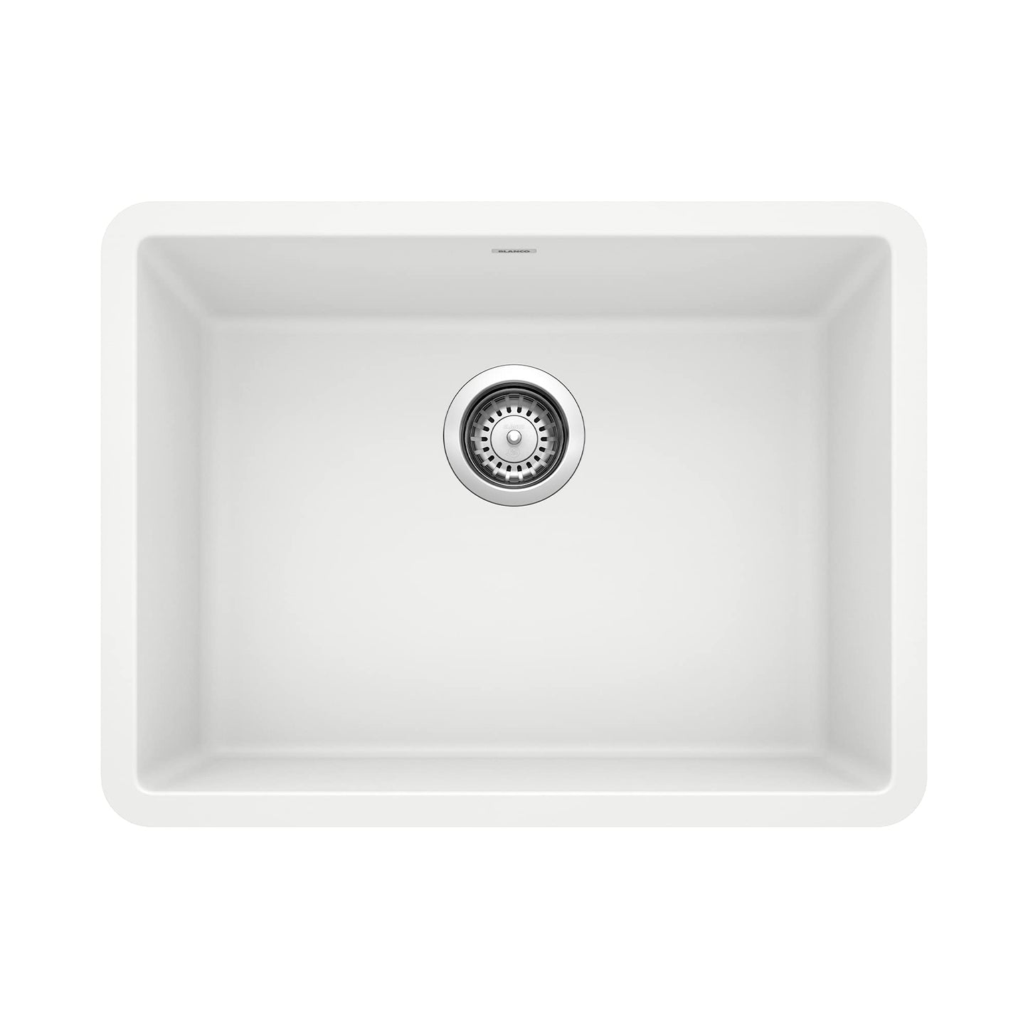 BLANCO Precis 24in. Single Bowl Kitchen Sink, White