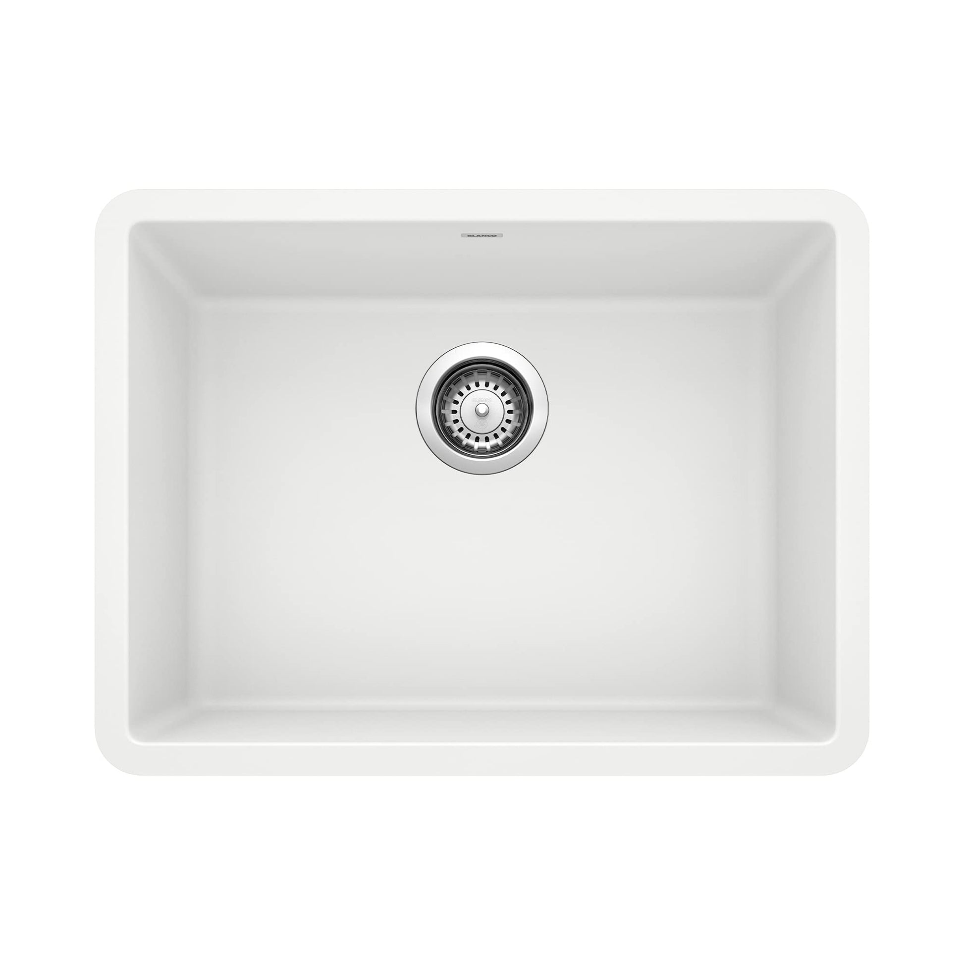 BLANCO Precis 24in. Single Bowl Kitchen Sink, White