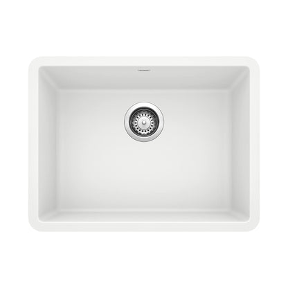 BLANCO Precis 24in. Single Bowl Kitchen Sink, White