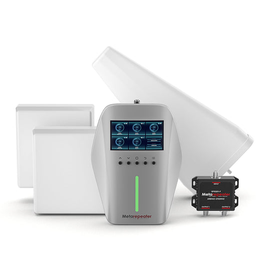 Cell Phone Booster for Multiroom, Cover 10,000 sq. ft. with 2 Indoor Antennas Cell Phone Signal Booster with LCD Display 5G Compatible for All Canadian Carriers, ISED Approved