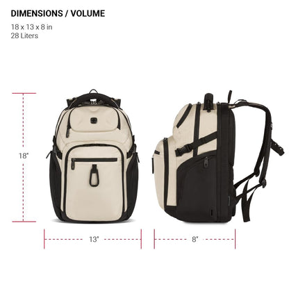 SwissGear Endure Scansmart Laptop Backpack, Vintage Khaki, 17.75-Inch, Swissgear Endure Scansmart Laptop Backpack