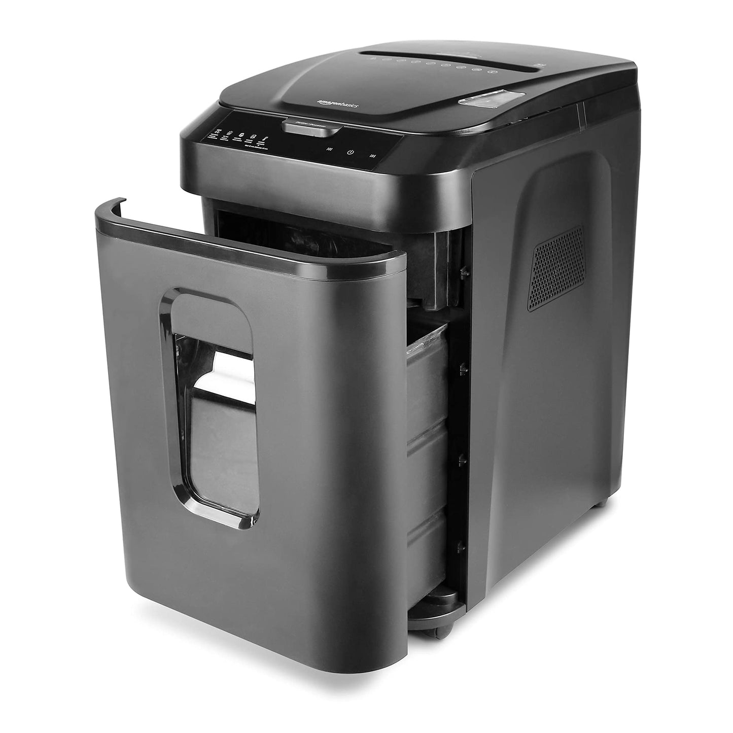 Amazon Basics 150 Sheet Autofeed Micro Cut Paper Credit Card Shredder for Security, Black