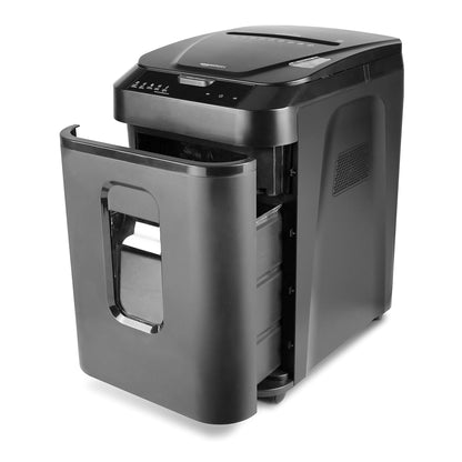 Amazon Basics 150 Sheet Autofeed Micro Cut Paper Credit Card Shredder for Security, Black