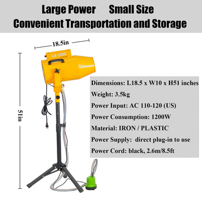 LANGXUN 2025 Upgrade Foam Machine for Party, 1200W High Power Foam Cannon Bubble Machine, Outdoor Summer Pool Party Water Toys for Adults & Kids, Birthdays Celebrations and Backyard Events