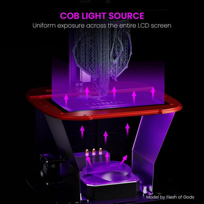 ELEGOO Mars 4 MSLA 3D Printer with 7" 9K Monochrome LCD, UV Resin Photocuring Printer, Multiple Print Modes, Printing Size of 6.04 x 3.06 x 6.89 inches