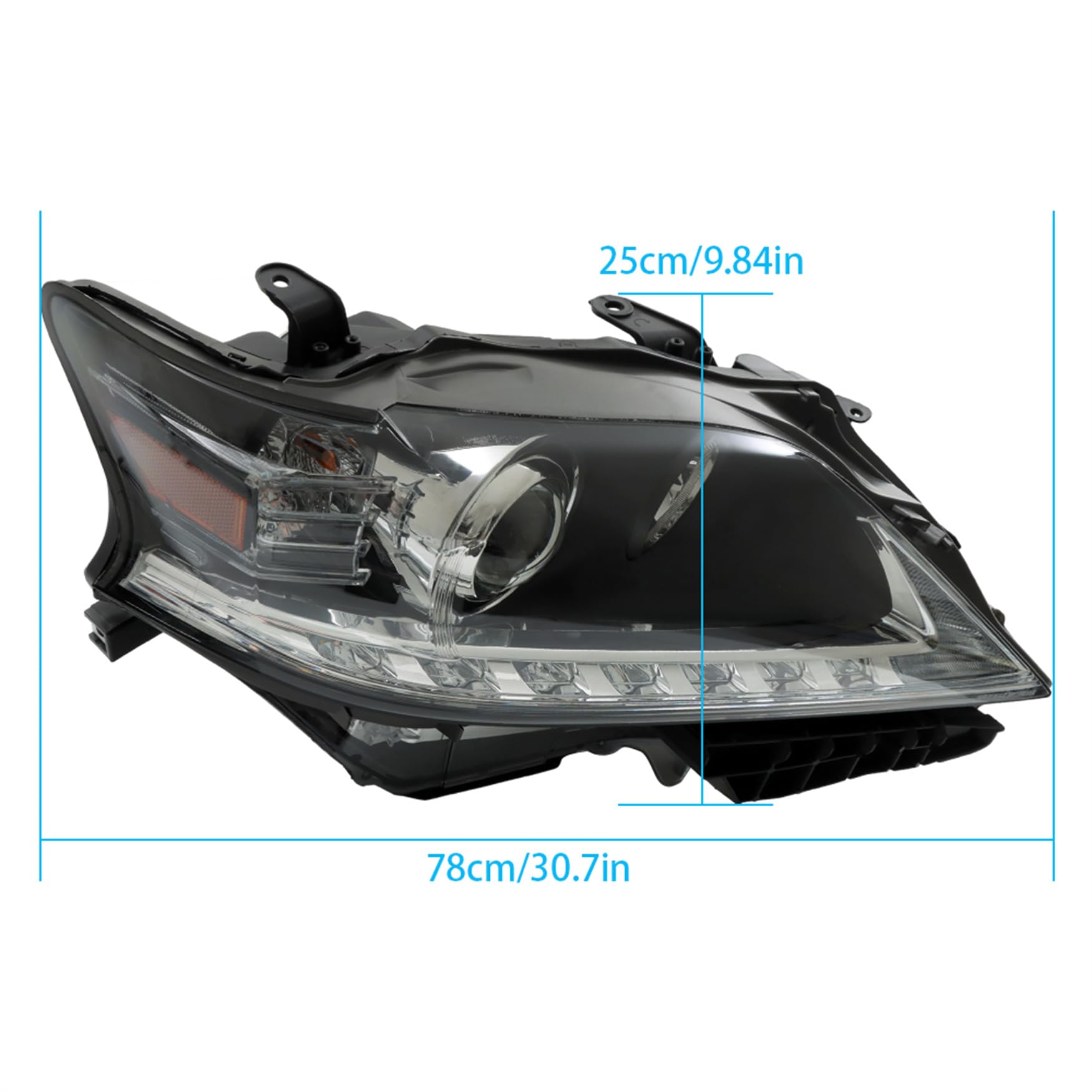 WFLNHB Headlights Assembly Replacement for 2013-2015 Lexus RX350 RX450h Headlights with DRL Set Driver ï¼† Passenger Side
