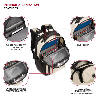 SwissGear Endure Scansmart Laptop Backpack, Vintage Khaki, 17.75-Inch, Swissgear Endure Scansmart Laptop Backpack