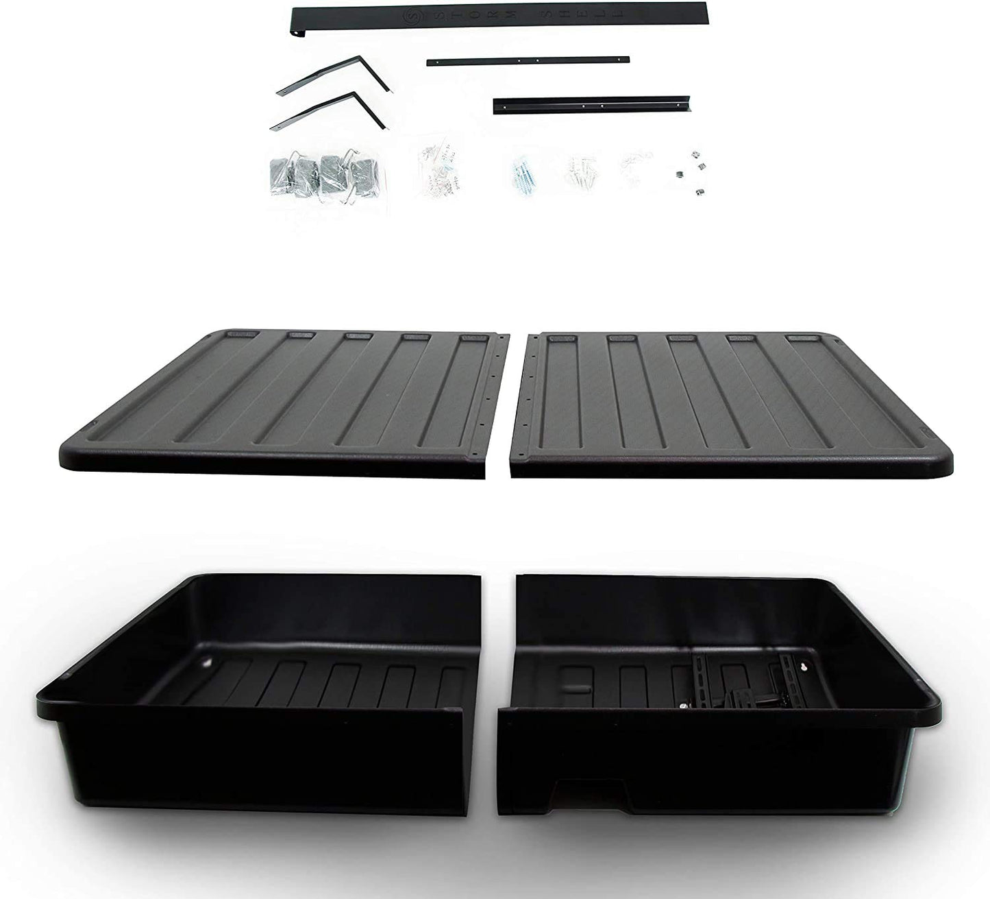 Storm Shell Outdoor TV Hard Cover Weatherproof Protection for Television - Mounts Right on The Wall - TV Wall Mounting Bracket Included … (45-55 inch), Black