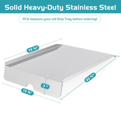 Unidanho Drip Tray for Traeger Heat Baffle Replacement Parts Pro Series 575 22 Lil' Tex Elite Century Pellet Grill Diffuser Plate Smoker BCA070 BAC012 Chef PG24-3 Grease Pan SmokePro BBQ Accessory