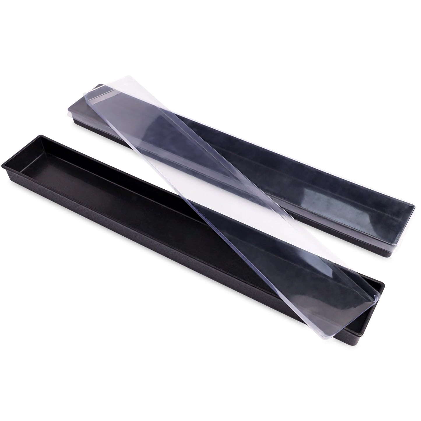 GUSTARIA American Mahjong Tiles Trays(Tiles not Included),2Pcs/Set,Plastic Trays with Lids,Mahjong Storage Box,Mahjong Accessories