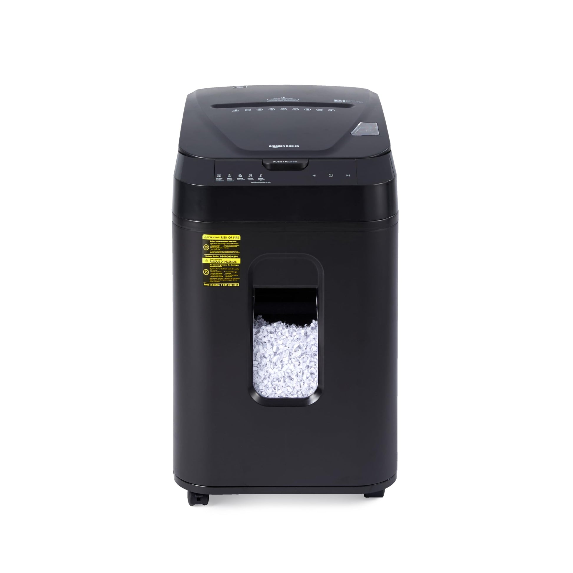 Amazon Basics 150 Sheet Autofeed Micro Cut Paper Credit Card Shredder for Security, Black