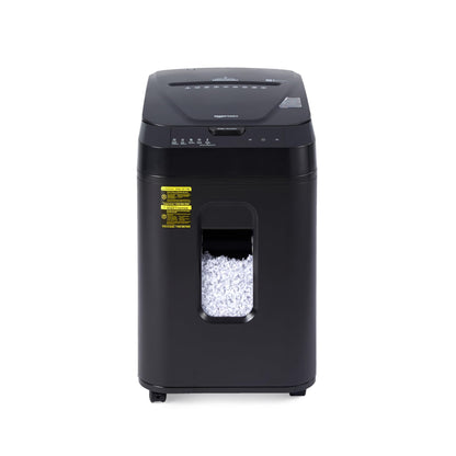 Amazon Basics 150 Sheet Autofeed Micro Cut Paper Credit Card Shredder for Security, Black