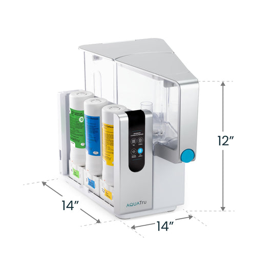 AquaTru Classic Alkaline Countertop Water Filter System for PFOA, PFOS & Other Contaminants with 4-Stage Ultra Reverse Osmosis Technology (No Installation Required) (AquaTru Classic Alkaline)