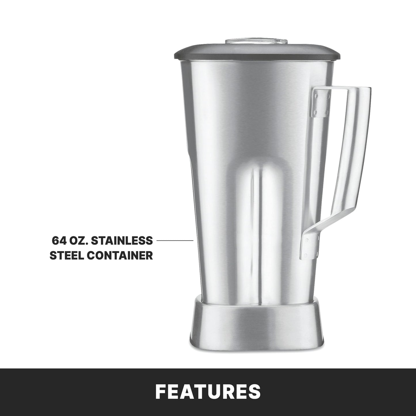 Waring Commercial MX1200XTS 3.5 HP Blender with Variable Speed Dial Speed Controls and a 64 oz. Stainless Steel Container, 120V, 5-15 Phase Plug