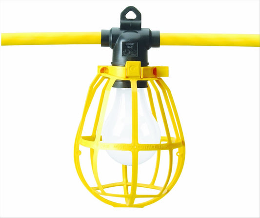 Southwire Temporary Lighting with 10 Sockets and Plastic Lamp Guards; 3-Prong Plugs (5-15P); 100-Foot, 07549