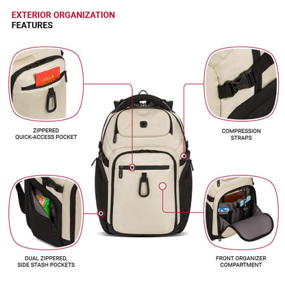 SwissGear Endure Scansmart Laptop Backpack, Vintage Khaki, 17.75-Inch, Swissgear Endure Scansmart Laptop Backpack