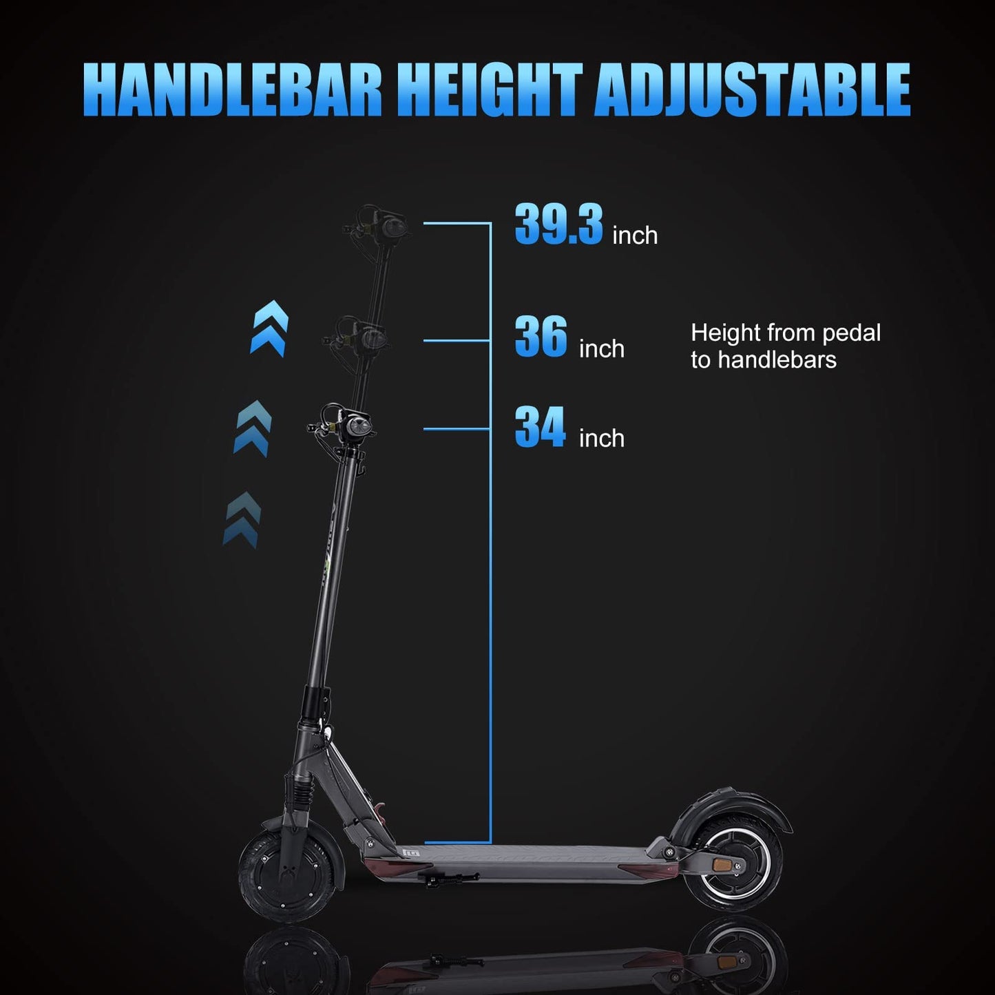 E-TWOW GT SE Electric Scooter, 31 Mile Range, 25 MPH Max Speed, 275lbs Max Load, Adjustable Handlebar Height, Lightweight(29lbs) and Foldable, Great for Commuting, UL Certified