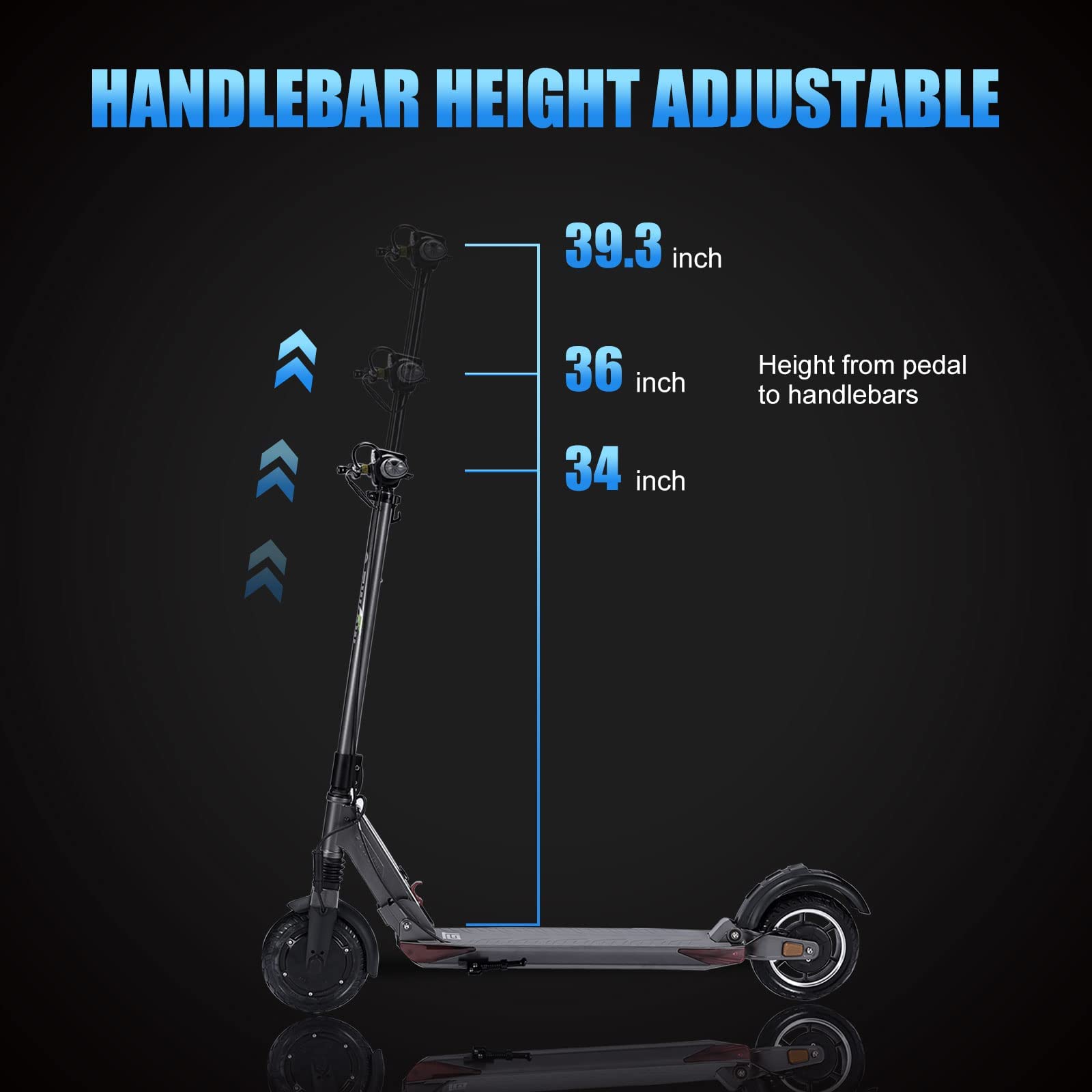 E-TWOW GT SE Electric Scooter, 31 Mile Range, 25 MPH Max Speed, 275lbs Max Load, Adjustable Handlebar Height, Lightweight(29lbs) and Foldable, Great for Commuting, UL Certified