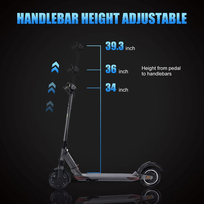 E-TWOW GT SE Electric Scooter, 31 Mile Range, 25 MPH Max Speed, 275lbs Max Load, Adjustable Handlebar Height, Lightweight(29lbs) and Foldable, Great for Commuting, UL Certified