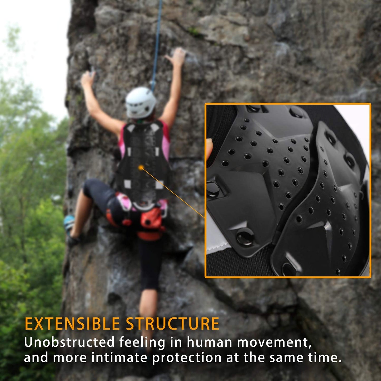 Dirt Bike Chest Protector Motocross Body Armor Vest, Motorcycle Gear for Men Off-Road Racing Body Armor Reflective Vest (Black, Large)