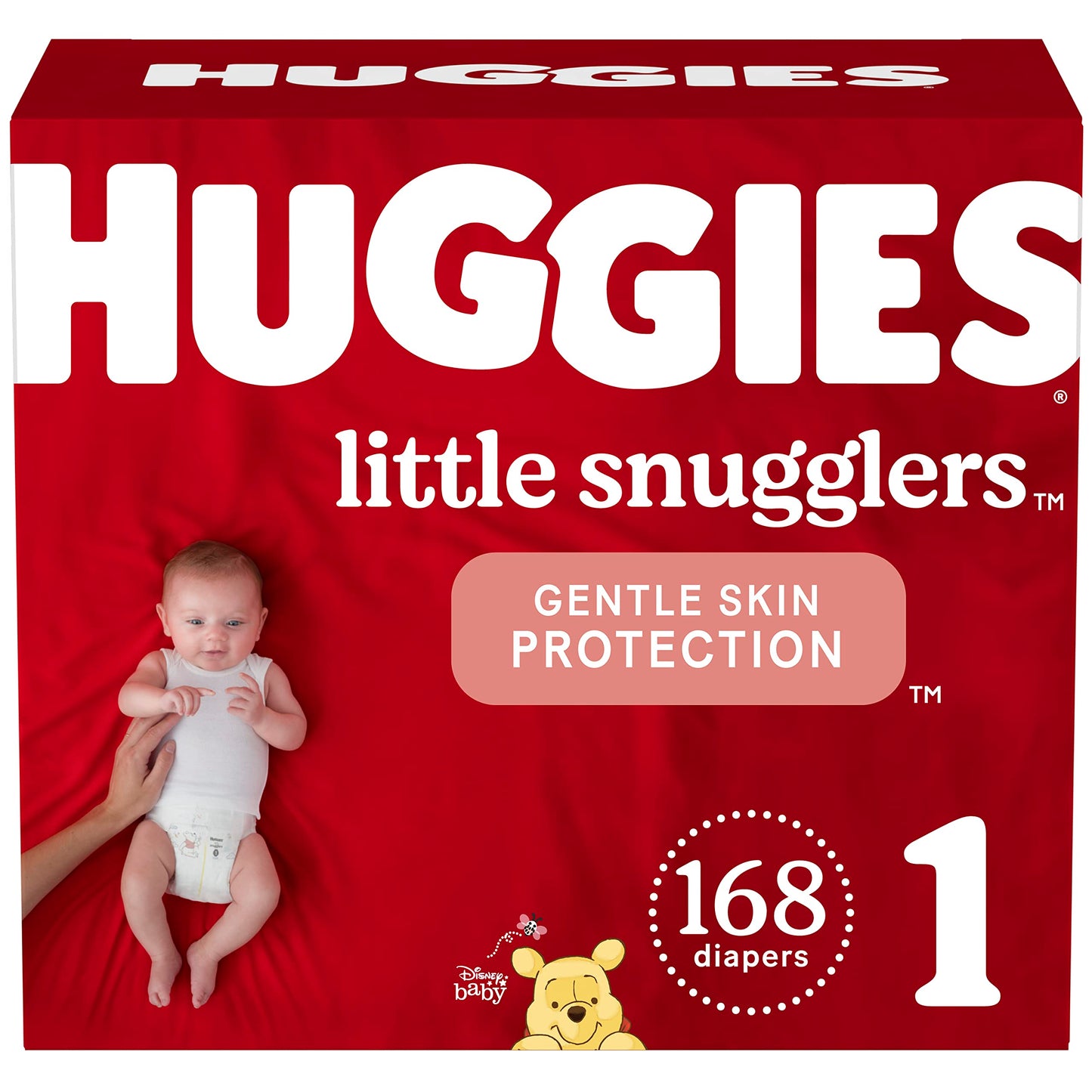 Huggies Little Snugglers Baby Diapers, Size 1, Mega Colossal, 168 Ct (Packaging may vary)