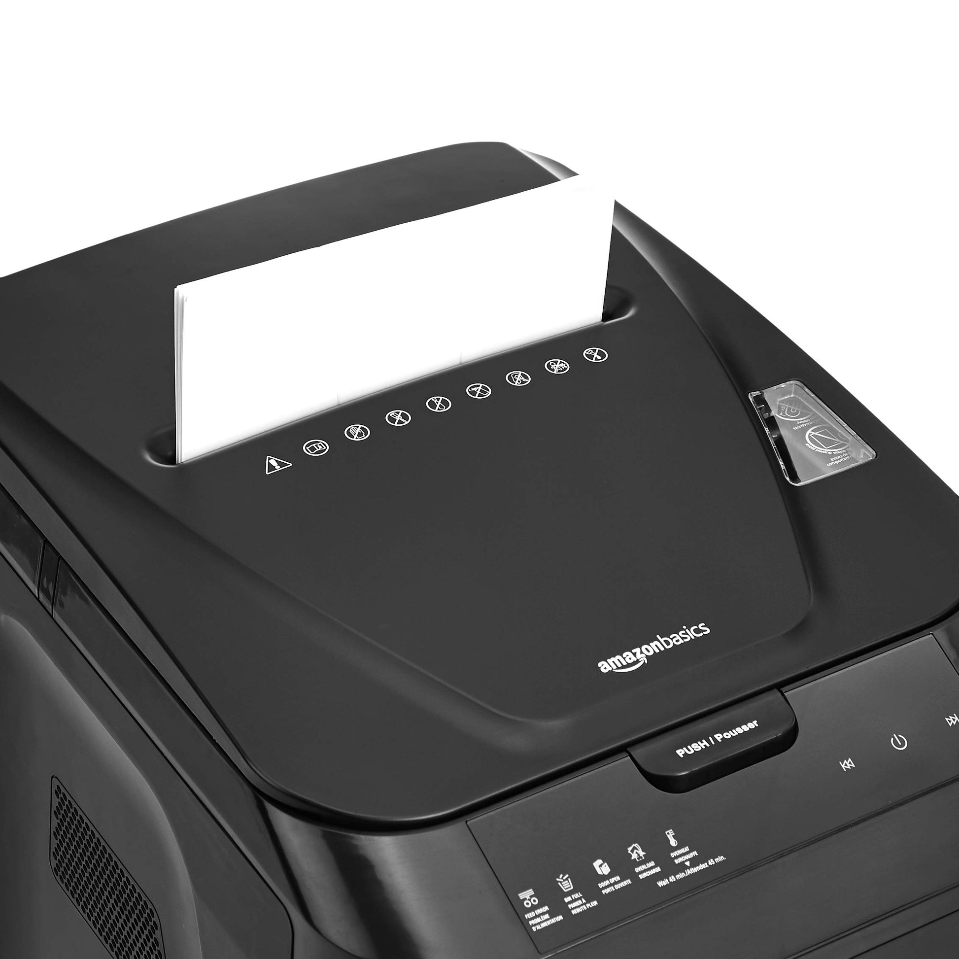 Amazon Basics 150 Sheet Autofeed Micro Cut Paper Credit Card Shredder for Security, Black