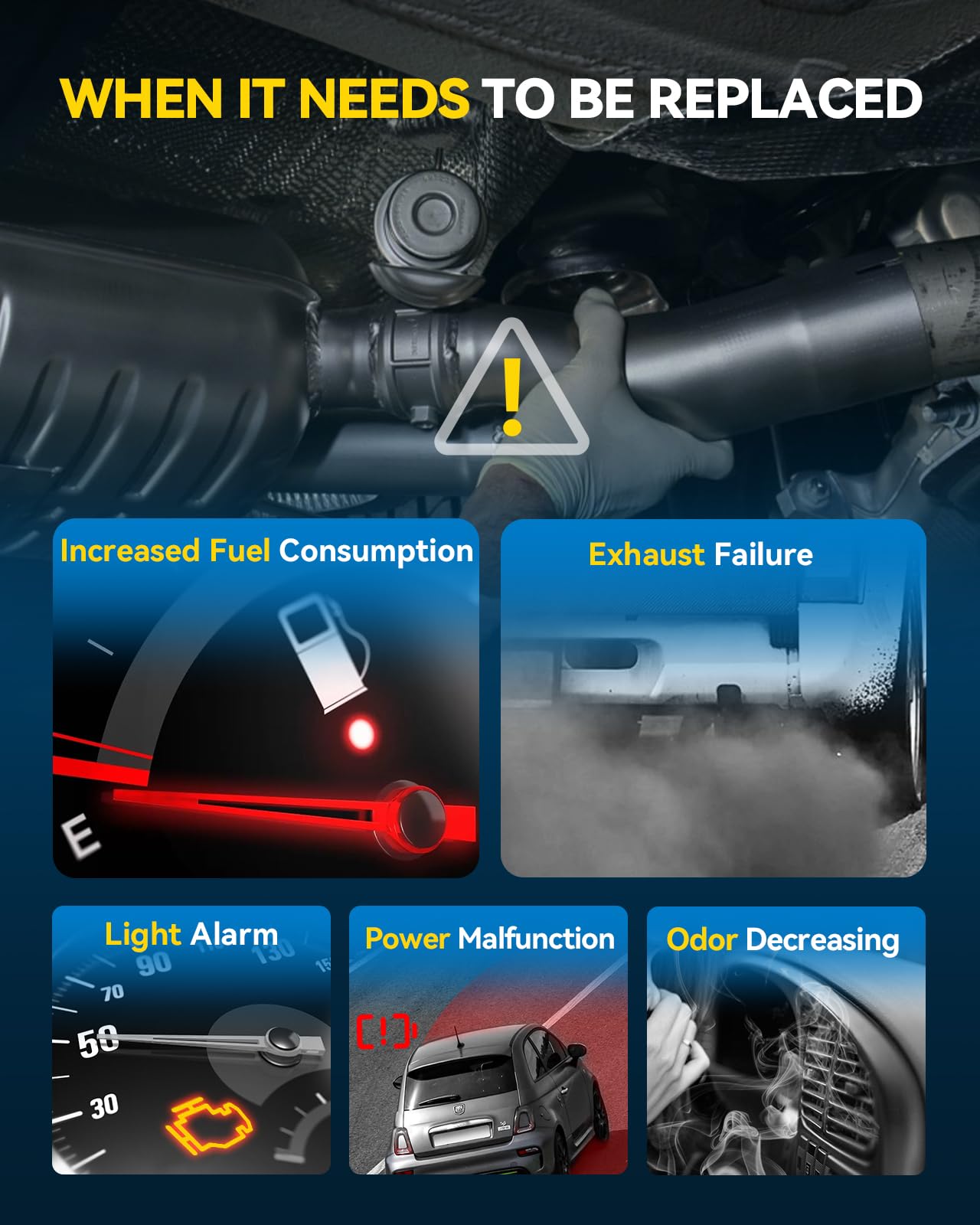 PHILTOP Catalytic Converter Kit Direct-Fit Replacement For 2014-2018 Silverado/Sierra 1500 4.3L/ 5.3L, 2015-2019 Tahoe/Suburban/Yukon/Yukon XL 5.3L OE Replace 50497, 645159, 50563 (EPA Compliant)