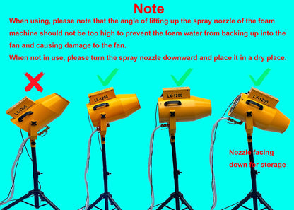 LANGXUN 2025 Upgrade Foam Machine for Party, 1200W High Power Foam Cannon Bubble Machine, Outdoor Summer Pool Party Water Toys for Adults & Kids, Birthdays Celebrations and Backyard Events