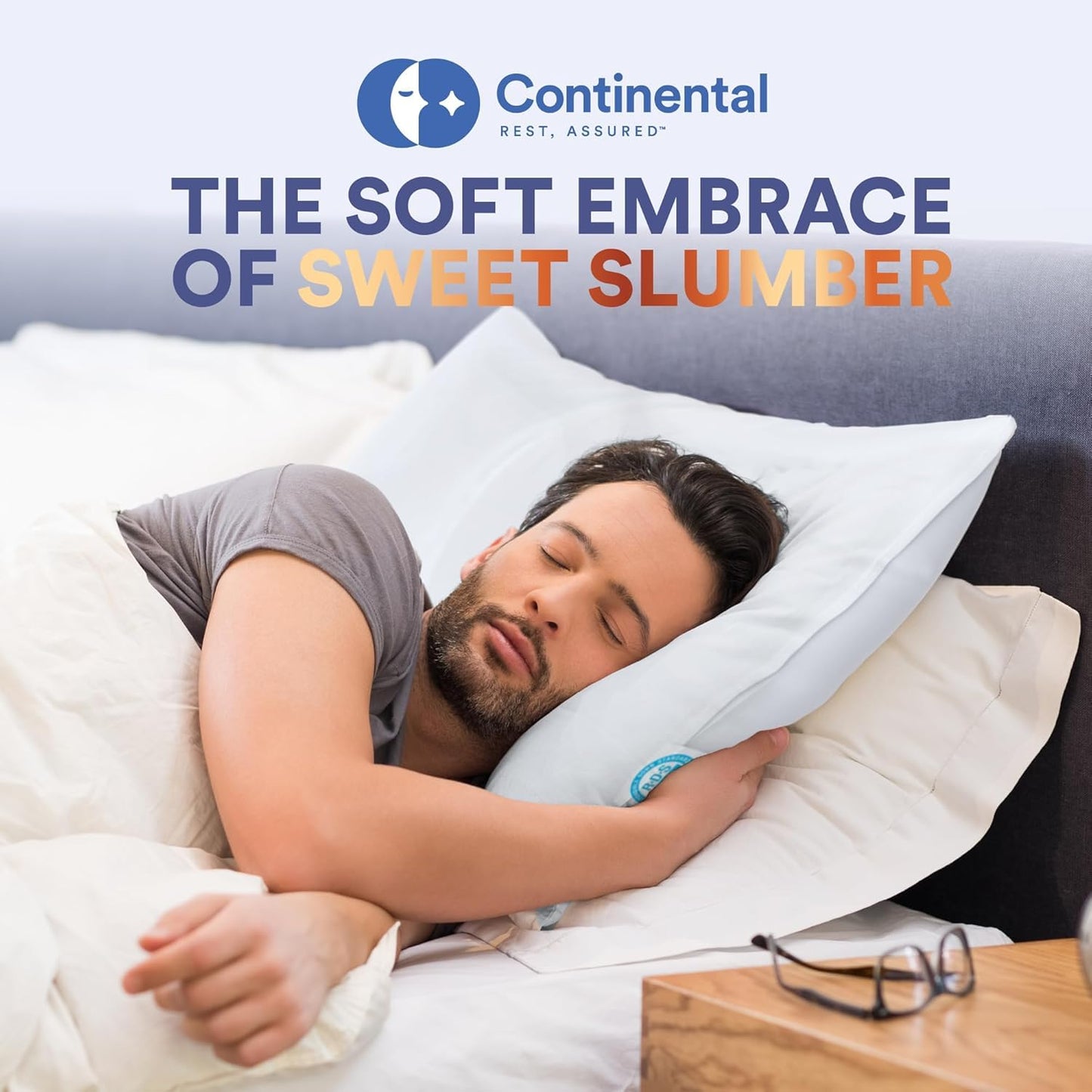 Continental Bedding 100% Siberian Goose Down Pillow 800 Fill Power, Firm, King, White