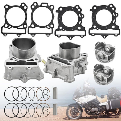 Yainetan 11210-20F01-0F0 Front Rear Cylinder Piston Gasket Kit Compatible With Suzuki SV650 SV650A SV650S SV650SA V-Strom 650 11220-20F20-0F0
