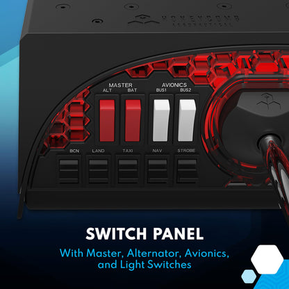 Honeycomb Alpha Flight Controls Yoke & Switch Panel