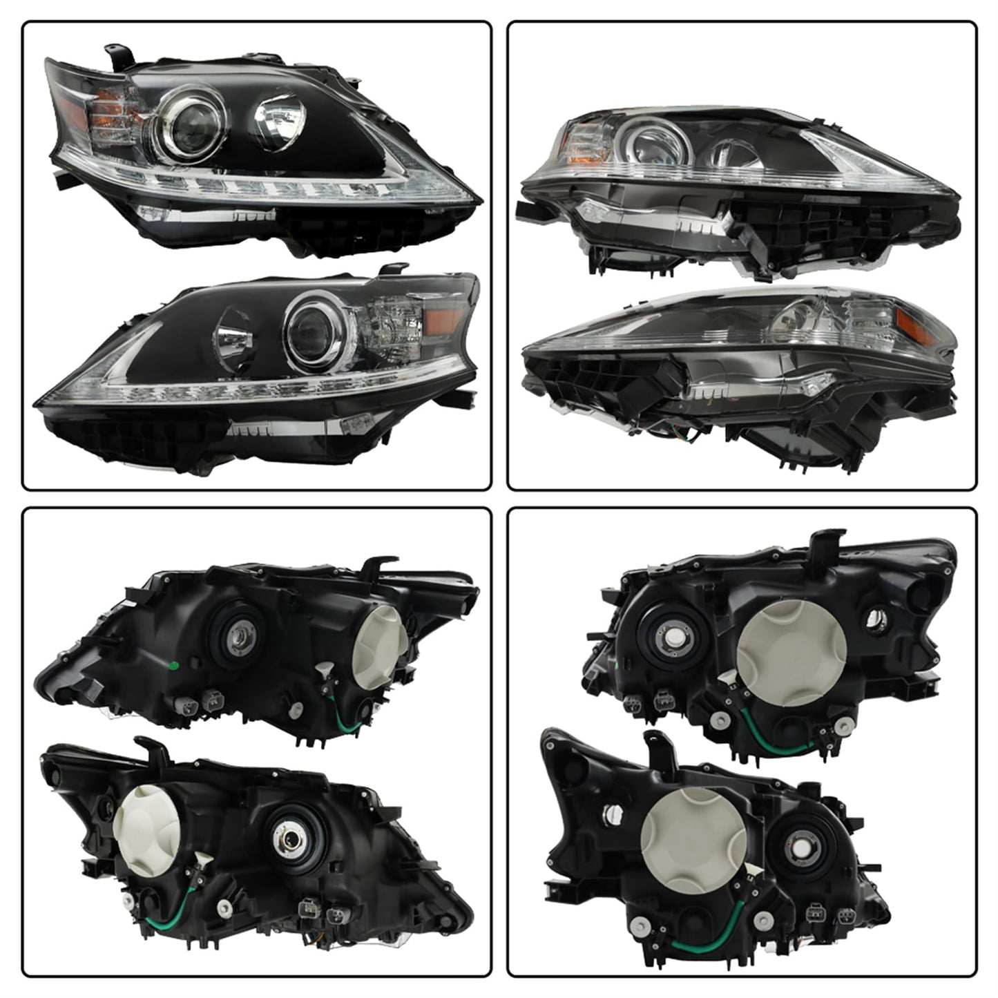 WFLNHB Headlights Assembly Replacement for 2013-2015 Lexus RX350 RX450h Headlights with DRL Set Driver ï¼† Passenger Side