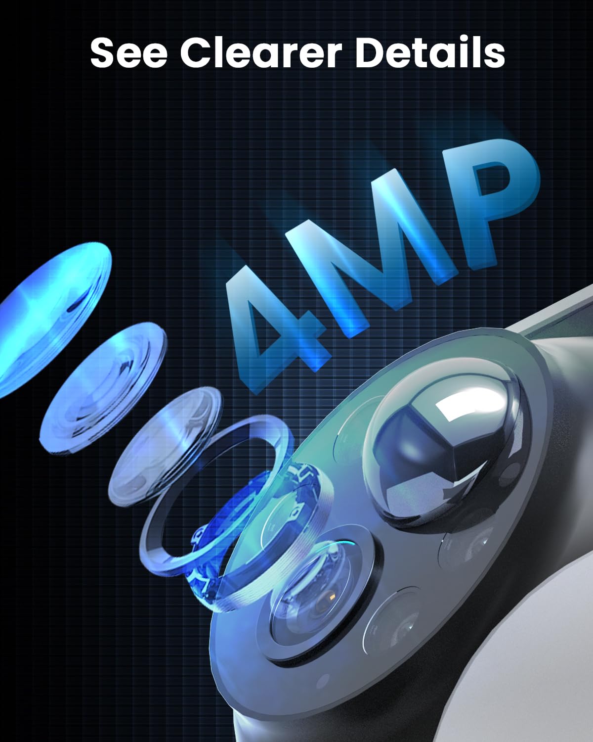 ARCCTV Security Cameras Wireless Outdoor, 4 Cam-Kit, 4MP Solar Security Camera Wireless System with 360Â° Pan & Tilt, HD Color Night Vision, Motion Detection, 64GB Memory Card, No Monthly Fee