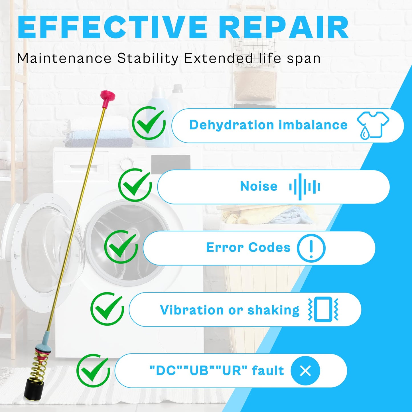 ð—¡ð—˜ð—ª Suspension Rods for Sam-sung Top Load Washer WA50R5200AW/US WA45N3050AW/A4 WA45T3200AW/A4 WA50R5400AV/US WA45T3400AW/A4 - Replace DC97-16350U DC97-16350T DC97-16350S